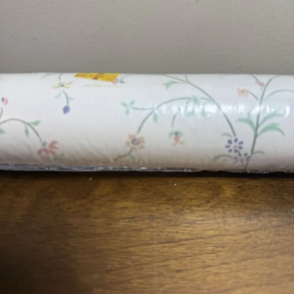 Vtg Borden Home Wallcoverings Vinyl Wallpaper Double Roll Floral Vine WC721 NOS